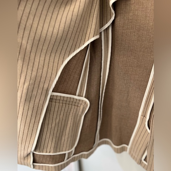 Rag & Bone Ames Blazer Tan Pinstripe Size 8 - Picture 12 of 13